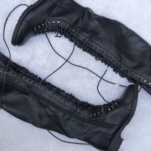 Knee High Combat Boots